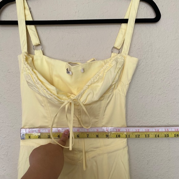 HOUSE OF CB 'Carmen' Buttercup Bustier Sundress yellow NWOT size XS - Picture 10 of 15